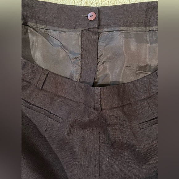 Talbots Chocolate IRISH Linen VINTAGE BERMUDA UTILITY SHORTS, WOMEN SIZE 18 - Picture 11 of 13